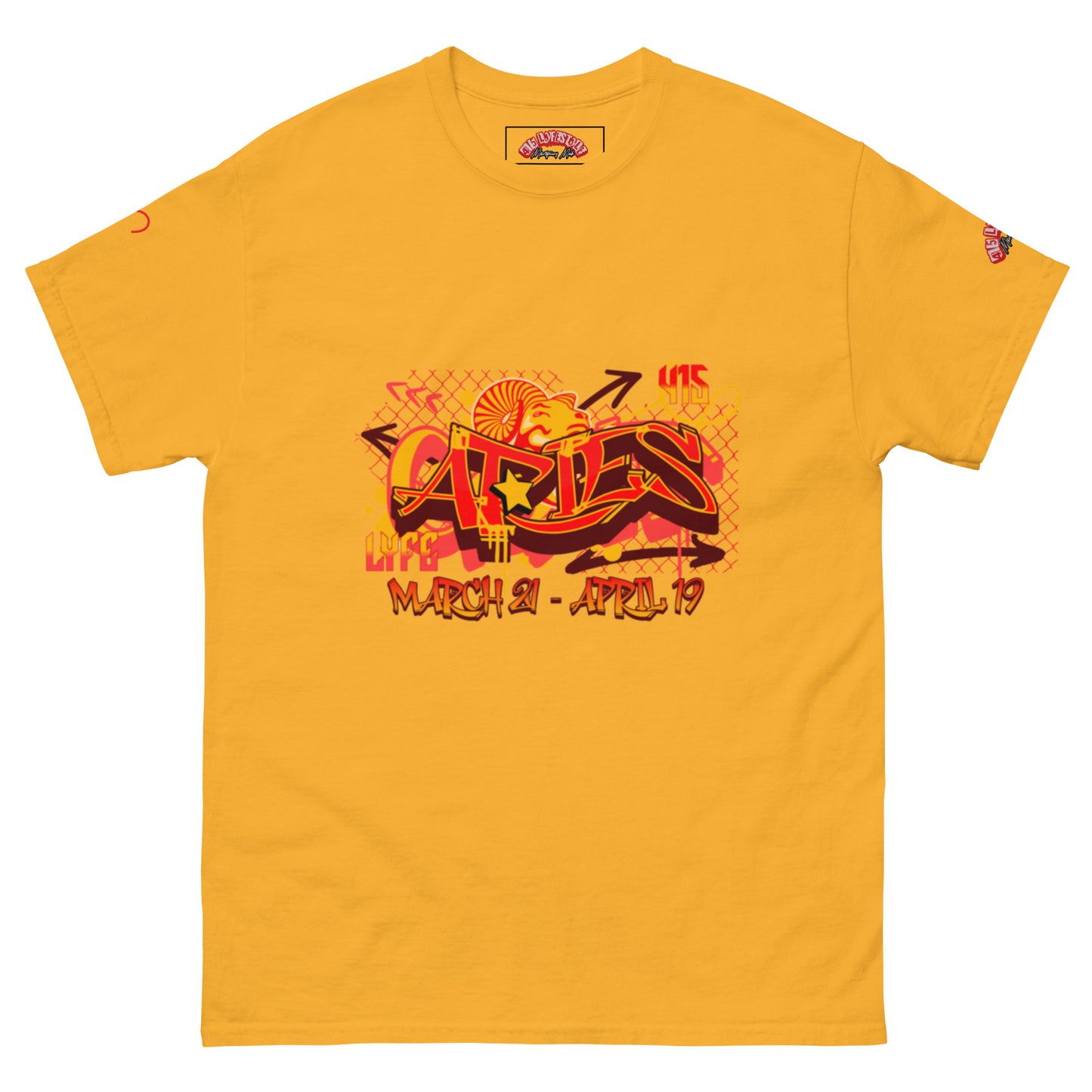 Aries Men's classic tee (Red-Yellow)