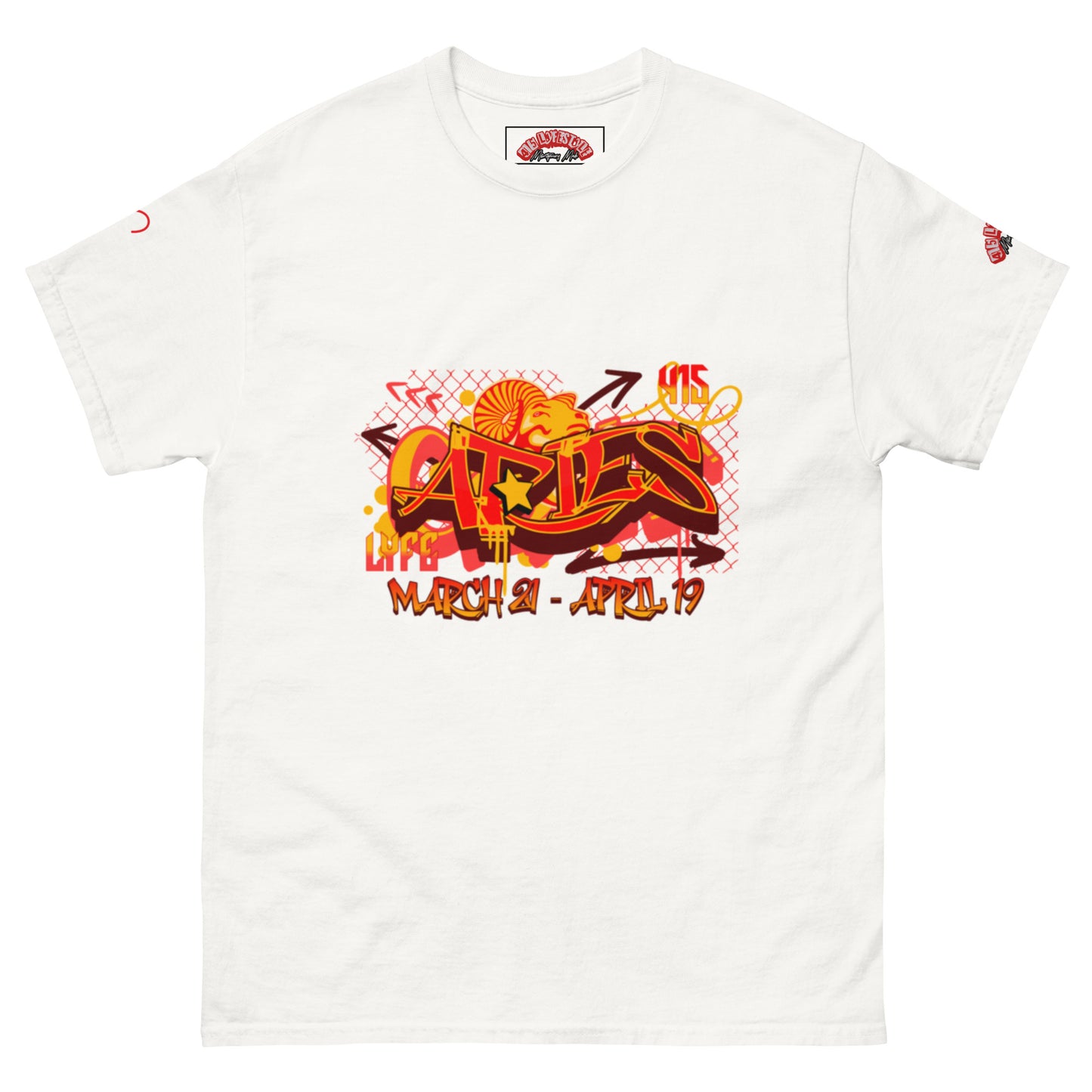 Aries Men's classic tee (Red-Yellow)