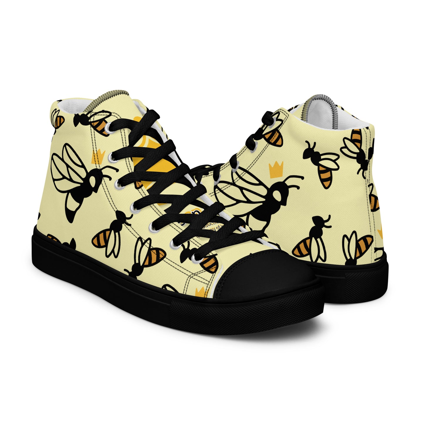 Queen B Men’s high top canvas shoes