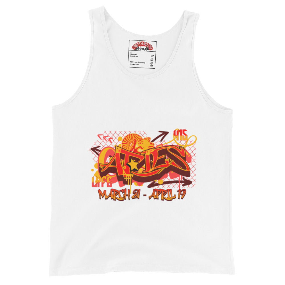 Aries Men's Tank Top (Red-Yellow)