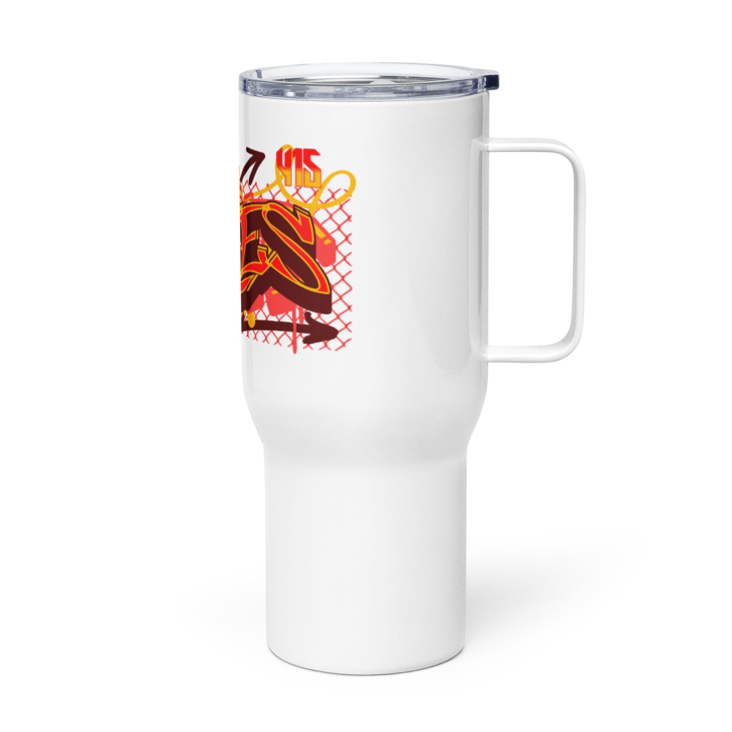 Aries Travel mug with a handle (Red-Yellow)