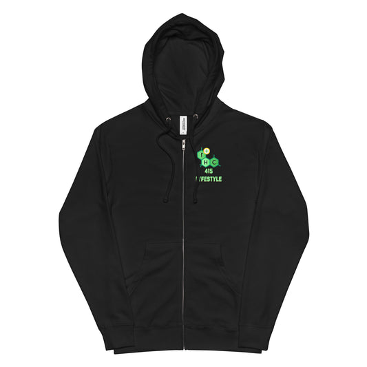 THC Unisex fleece zip up hoodie