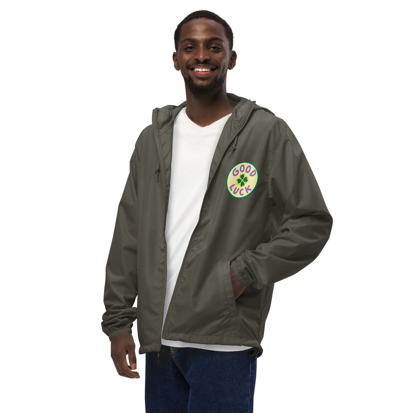 Good Luck Unisex lightweight zip up windbreaker