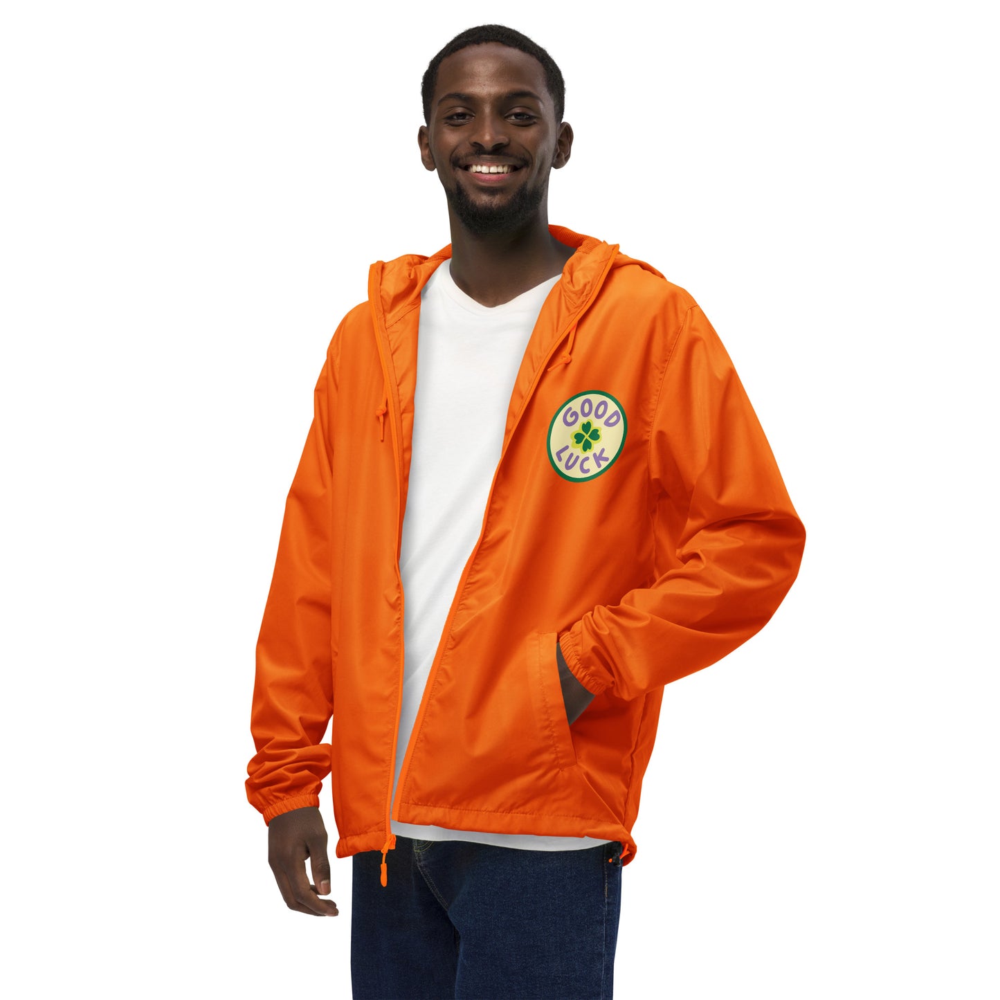 Good Luck Unisex lightweight zip up windbreaker