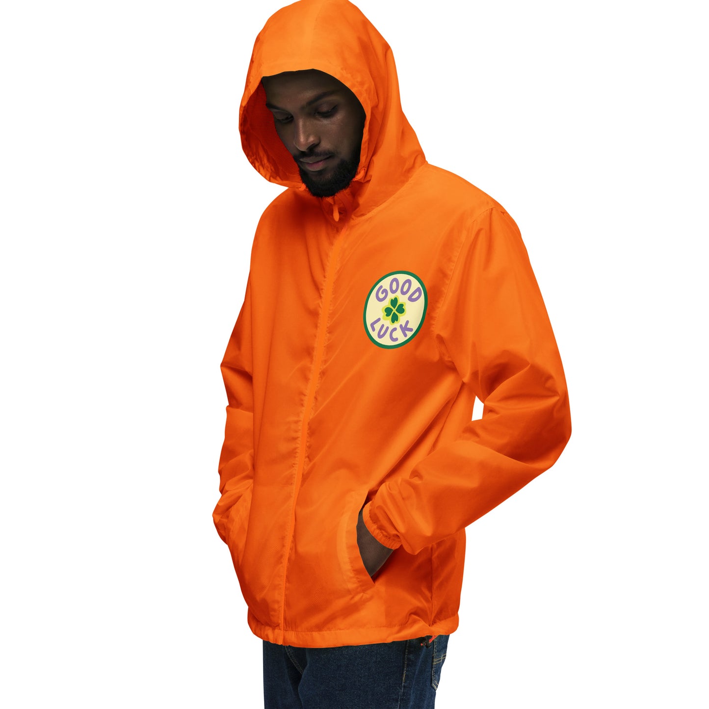 Good Luck Unisex lightweight zip up windbreaker